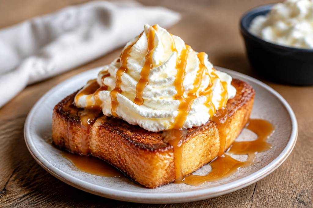 Brioche perdue chantilly caramel : dessert facile et ultra gourmand