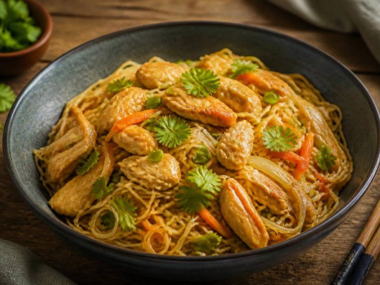 Vermicelle de riz et poulet : recette complète, rapide et parfumée