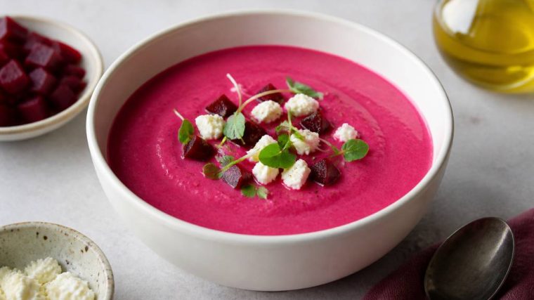 Gaspacho de betteraves : recette froide colorée et légère