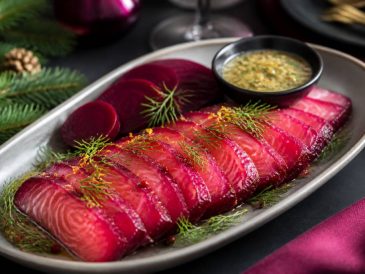 Saumon gravlax betterave gastronomique : recette festive et colorée