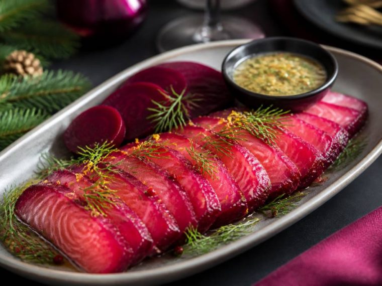 Saumon gravlax betterave gastronomique : recette festive et colorée