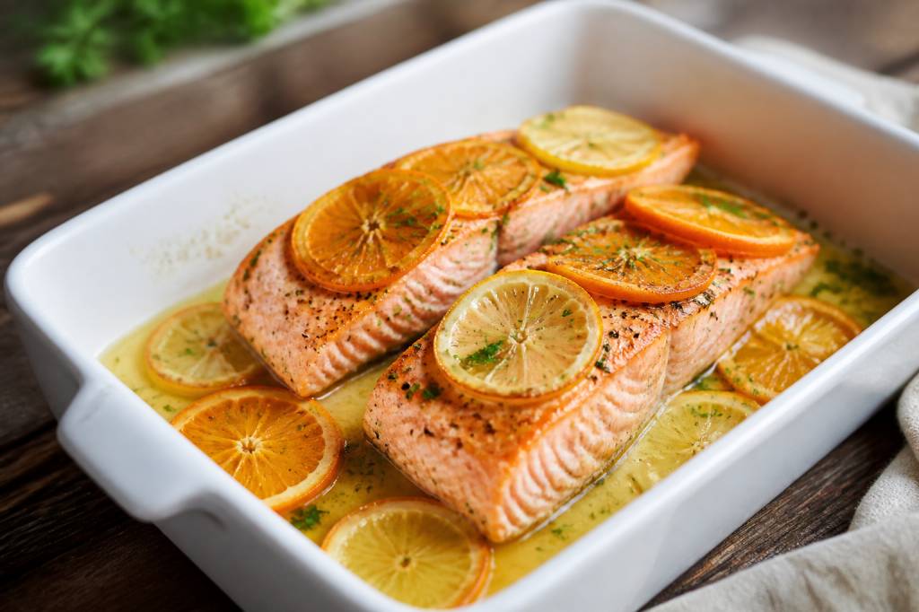 Saumon aux agrumes : recette délicate et parfumée au four
