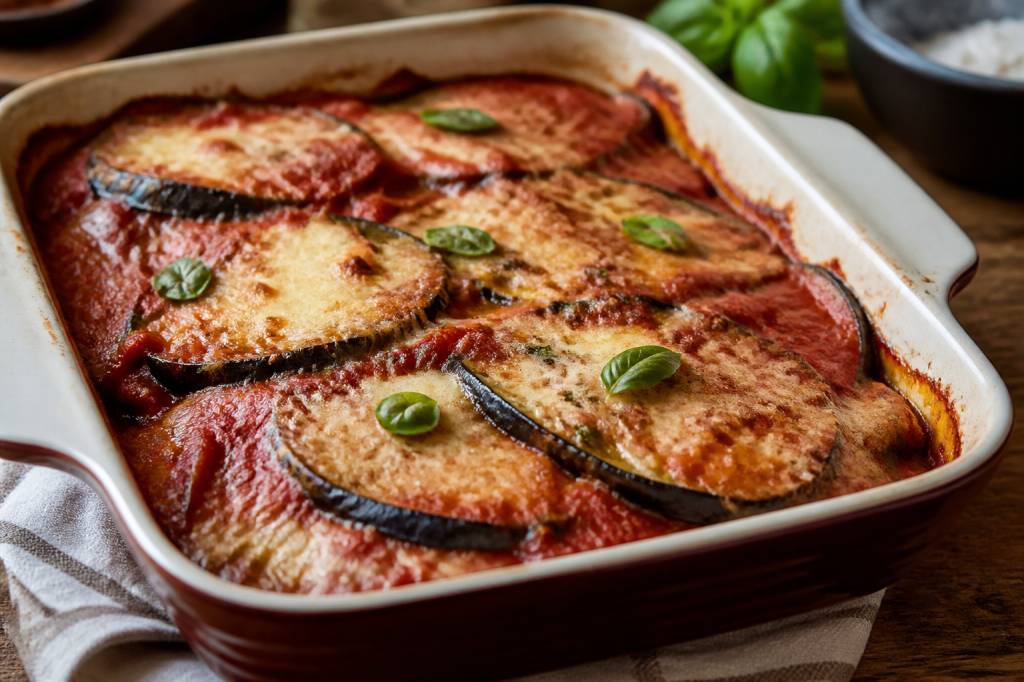 Aubergines à la parmesane : recette italienne gratinée et fondante